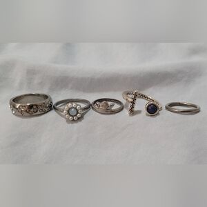 Mini Silver Ring Set